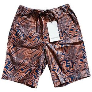 NEW Wildfang The Essential Drawstring Short Zig Zag Abstract Pattern XS NWT
